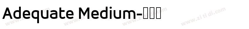 Adequate Medium字体转换